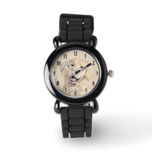 Golden Retriever Painting - Cute Original Hund Art Armbandsur