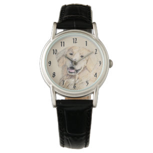 Golden Retriever Painting - Cute Original Hund Art Armbandsur