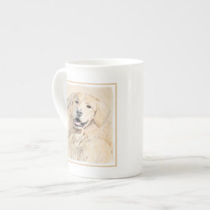 Golden Retriever Painting - Cute Original Hund Art Benporslin Mugg