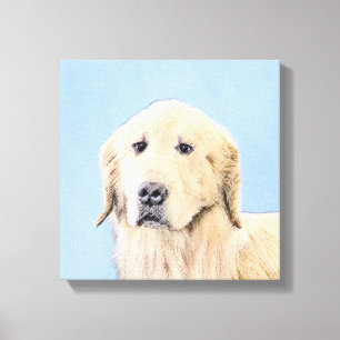 Golden Retriever Painting - Cute Original Hund Art Canvastryck