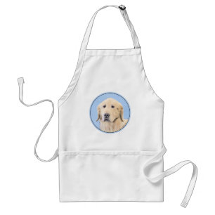 Golden Retriever Painting - Cute Original Hund Art Förkläde