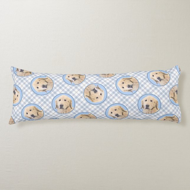 Golden Retriever Painting Cute Original Hund Art Kroppskudde (Framsidan)