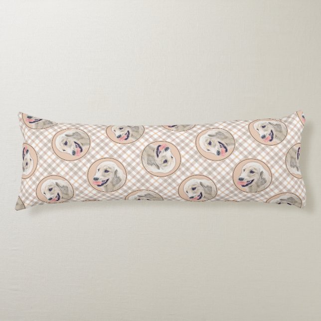 Golden Retriever Painting Cute Original Hund Art Kroppskudde (Framsidan)