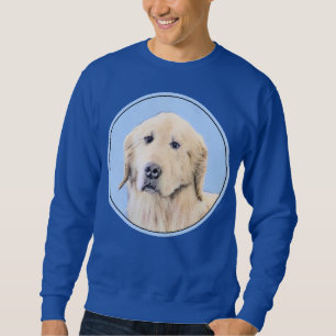 Golden Retriever Painting - Cute Original Hund Art Lång Ärmad Tröja