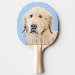 Golden Retriever Painting - Cute Original Hund Art Pingisracket