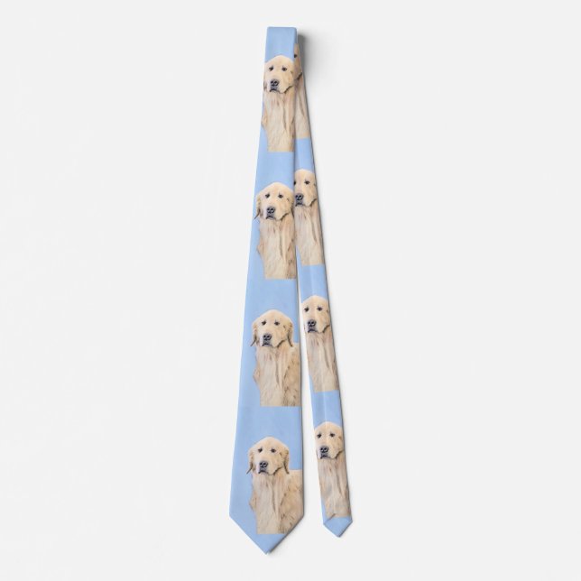 Golden Retriever Painting - Cute Original Hund Art Slips (Framsida)
