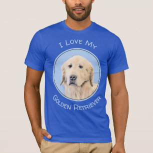 Golden Retriever Painting - Cute Original Hund Art T Shirt