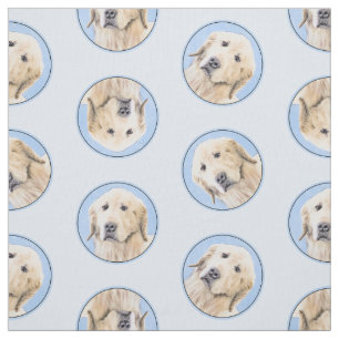Golden Retriever Painting Cute Original Hund Art Tyg