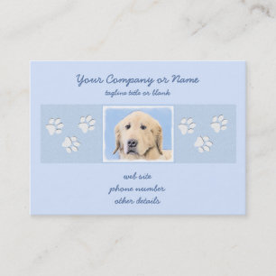 Golden Retriever Painting - Cute Original Hund Art Visitkort