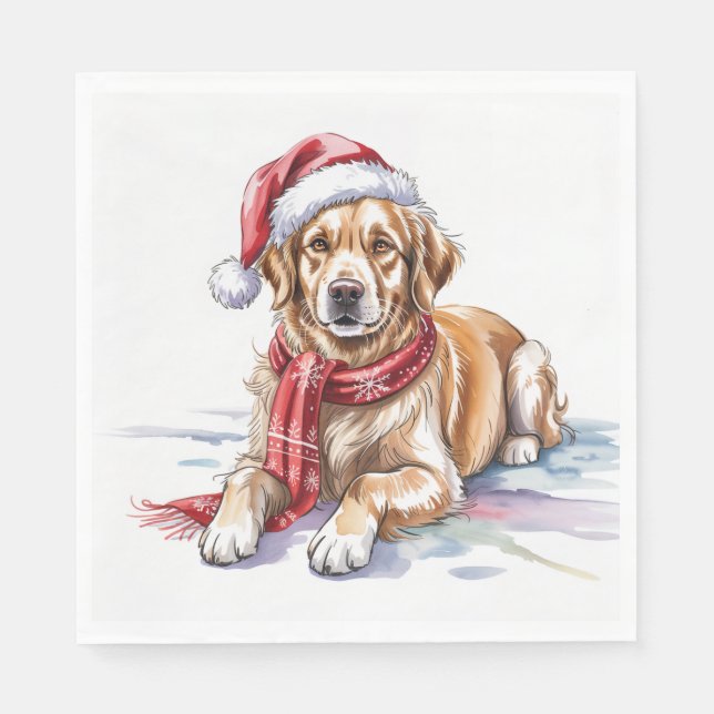 Golden Retriever Paper Napkin Pappersservett (Framsidan)