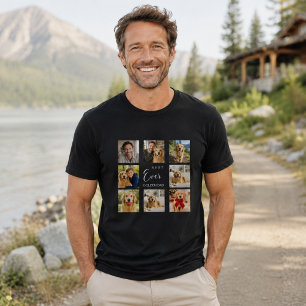 Golden Retriever pappa far fotokollage svart T Shirt