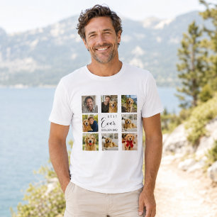 Golden Retriever pappa far fotokollage T Shirt