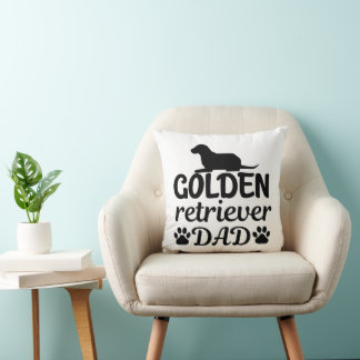 Golden Retriever Pappa Funny Manar Basic T-Shirt Kudde