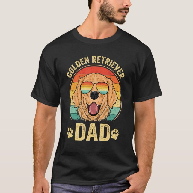 Golden Retriever Pappa Hund T Shirt (Framsida)