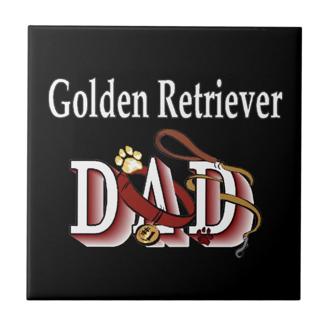 Golden Retriever Pappa Kakelplatta (Framsidan)