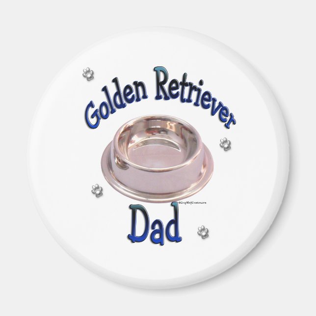 Golden Retriever Pappa - Magnet (Framsidan)