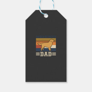 Golden Retriever Pappa Retro Hund Presentetikett
