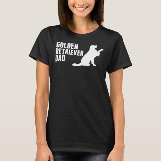 Golden Retriever Pappa Silhouette T Shirt (Framsida)