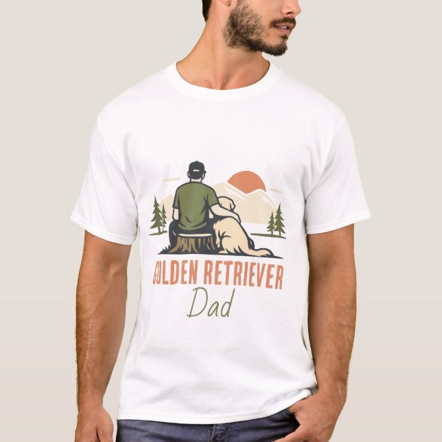 Golden Retriever Pappa T Shirt (Framsida)