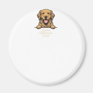 Golden Retriever Pappa Vintage Gravyr Magnet