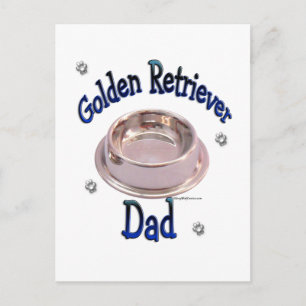 Golden Retriever Pappa Vykort