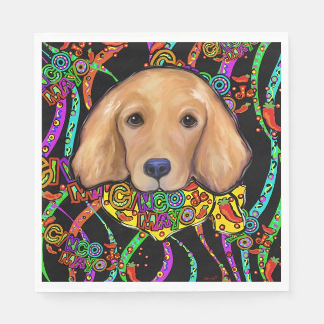 Golden Retriever Pappersservett (Framsidan)