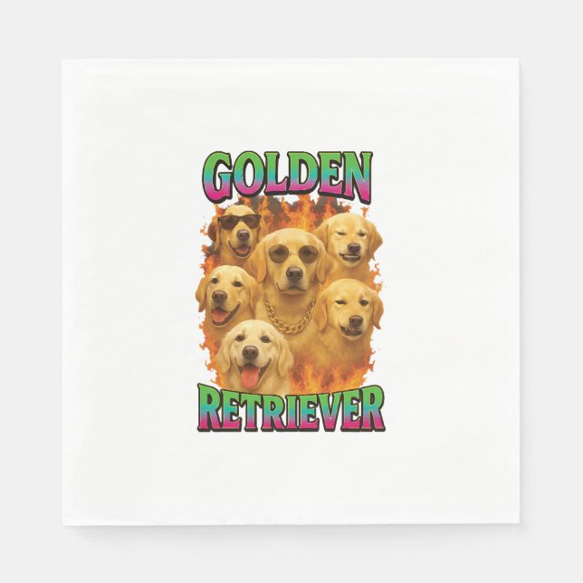 Golden Retriever Pappersservett (Framsidan)