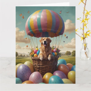 Golden Retriever-Påskägg Kort