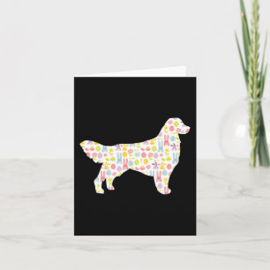 Golden Retriever Påskhare Hund Silhouette Kort