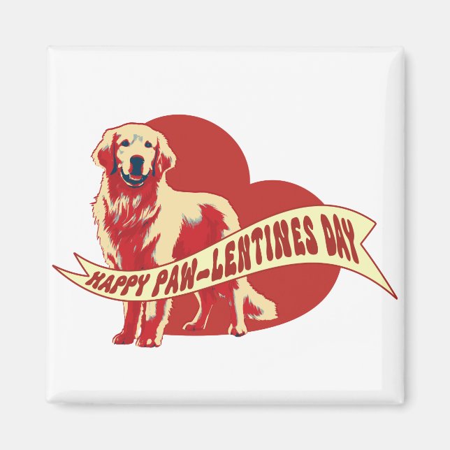 Golden Retriever Pawlentins Dag Magnet (Framsidan)