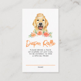 Golden Retriever Peach Diaper Raffle-spel Tilläggskort