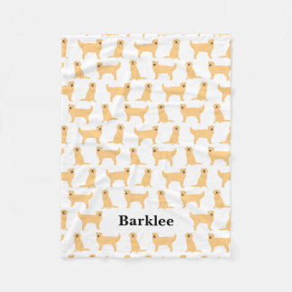 Golden Retriever Personlig Blanket - Hund Fleecefilt