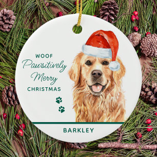 Golden Retriever Personlig Hund God jul Julgransprydnad Keramik