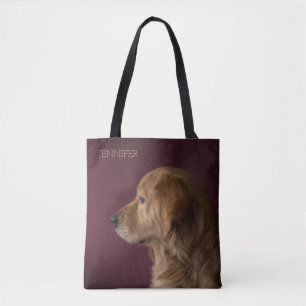 Golden Retriever Personlig Namn HUND Tygkasse