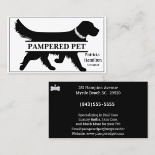 Golden Retriever Pet Groomer/ Vet Visitkort