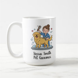 Golden Retriever Pet Grooming Professional Coffee Kaffemugg