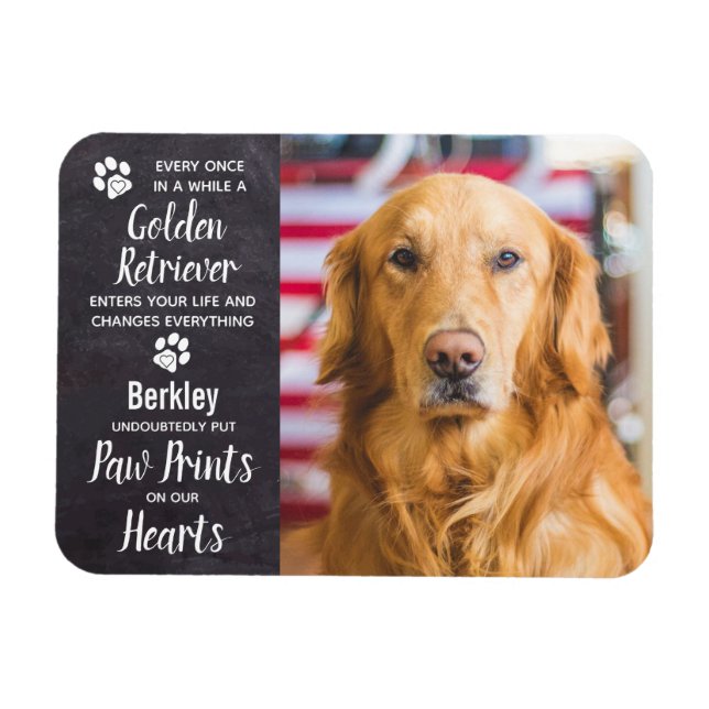 Golden Retriever Pet Memorial Magnet (Horisontell)