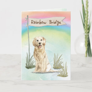 Golden Retriever Pet Sympathy over Rainbow Bridge Kort