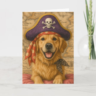 Golden Retriever Pirat Kort
