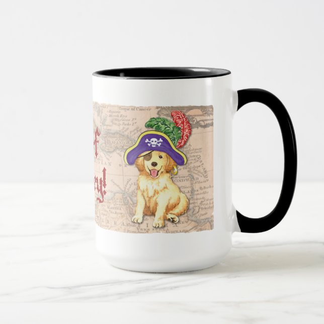Golden Retriever Pirat Mugg (Höger)