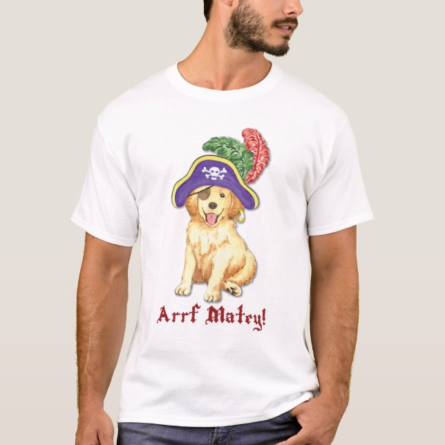 Golden Retriever Pirat Tee (Framsida)