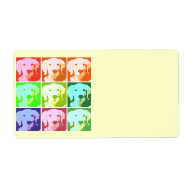 Golden Retriever Pop Art Fraktsedel (Framsidan)