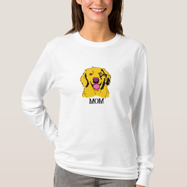 Golden Retriever Pop Art T-Shirt (Framsida)