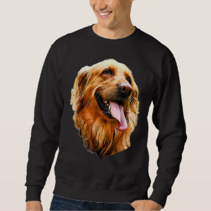 Golden Retriever Porträtt Lång Ärmad Tröja