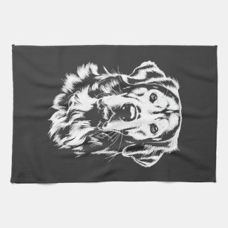 Golden Retriever Porträtt Minimalistisk Klänning Kökshandduk