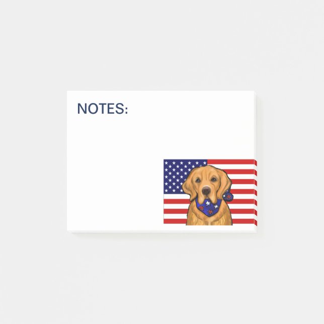 Golden Retriever Post-it Block (Framsida)