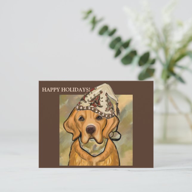 GOLDEN RETRIEVER POSTCARD VYKORT (Stående Fram)