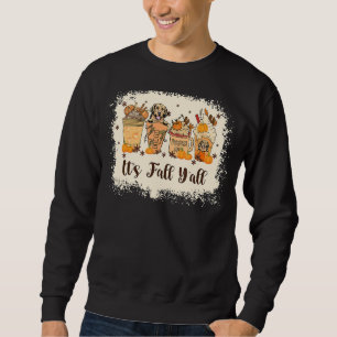 Golden Retriever Pumpkin Spice Latte Fall Autumn D Lång Ärmad Tröja