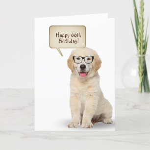 Golden Retriever Puppy 88:e födelsedagskortet Kort