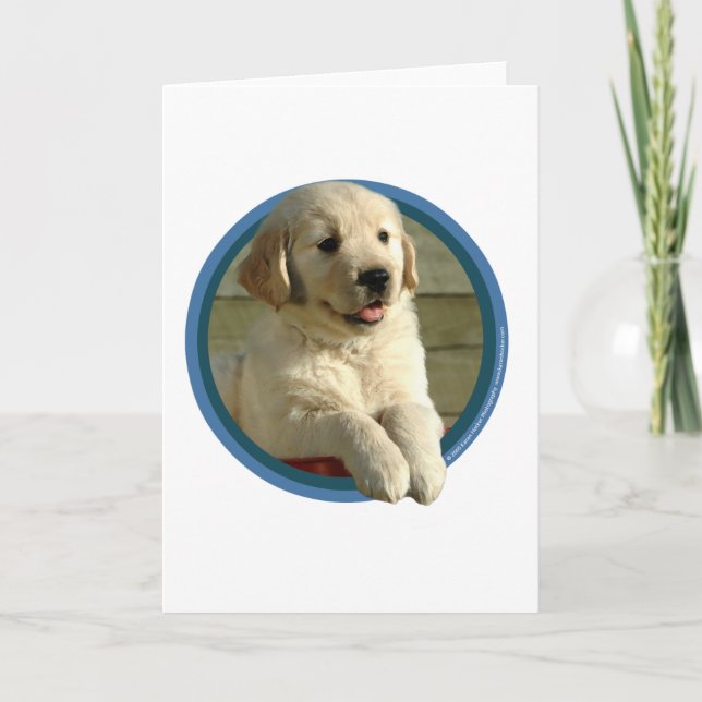 Golden Retriever Puppy Art Kort (Framsida)